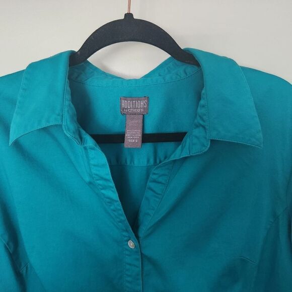 Additions by Chico's Womens Casual Button Front Top Size Chico's 3 = XL - Picture 4 of 5